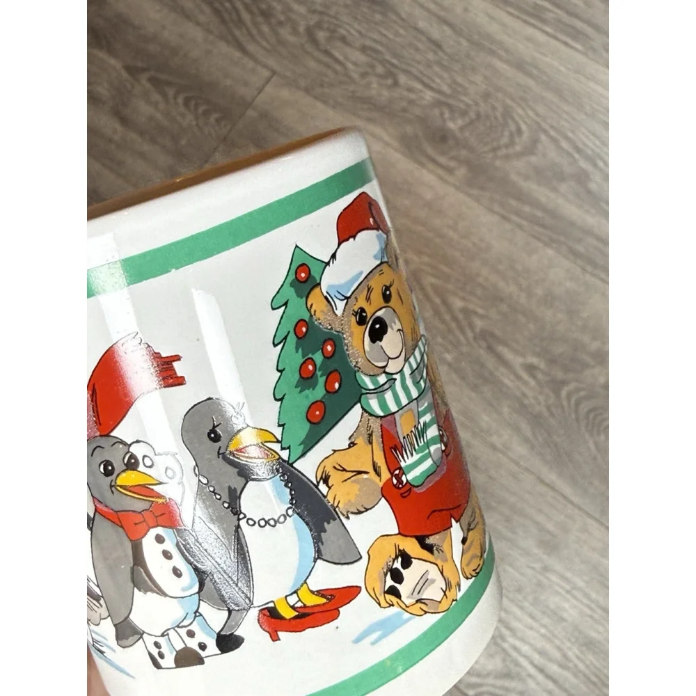 Vintage McCrorys Stores Chrismas Woodland Animal Winter Coffee Cup Mug